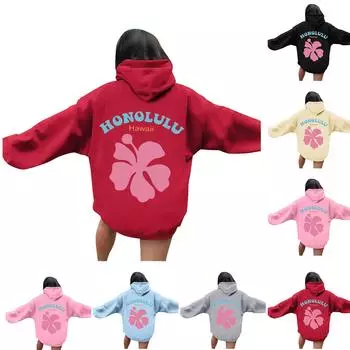 Женские толстовки оверсайз, пуловеры, толстовки, флисовые свитера с длинными рукавами и карманами, зимне-осенние наряды M чёрный