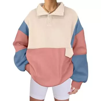 Женские толстовки, пуловеры с длинным рукавом и V-образным вырезом, толстовки, топы, осенняя одежда M бежевый