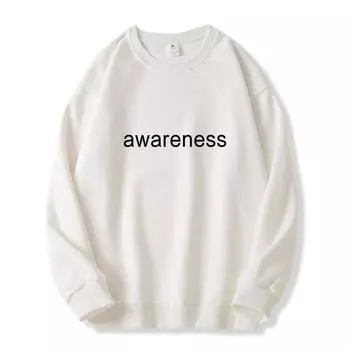 Женские толстовки с буквенным принтом WYWM, осенне-зимний повседневный простой тонкий пуловер с круглым вырезом, женский базовый хлопковый топ в стиле Харадзюку