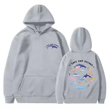 Женские толстовки с длинным рукавом Осенние свободные толстовки Куртки с карманами Модная одежда Женские толстовки с капюшоном L