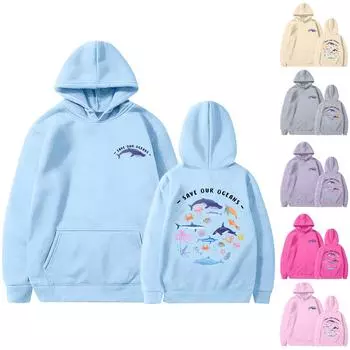 Женские толстовки с длинным рукавом Осенние свободные толстовки Куртки с карманами Модная одежда Женские толстовки с капюшоном L хаки