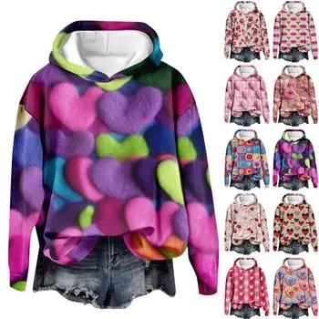 Женские толстовки с длинным рукавом с принтом, толстовки, одежда для девочек-подростков, повседневные пуловеры, модные повседневные универсальные повседневные толстовки, топ S золотой