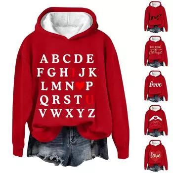Женские толстовки с длинным рукавом с принтом, толстовки, одежда для девочек-подростков, повседневные пуловеры, модные повседневные универсальные повседневные толстовки, топ S