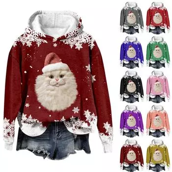 Женские толстовки с длинным рукавом, толстовки, одежда для девочек-подростков, повседневные свитера, пуловеры, модные повседневные универсальные повседневные толстовки, топы L винный