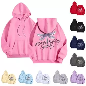 Женские толстовки с длинным рукавом, толстовки, одежда для подростков, повседневные свитера, модные повседневные универсальные повседневные толстовки, топы XXXL чёрный