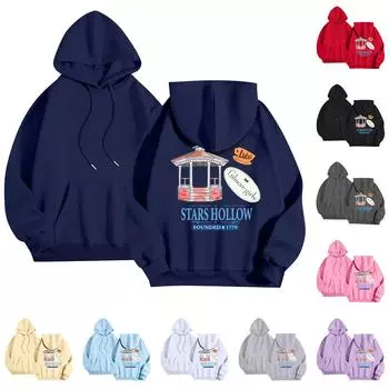 Женские толстовки с длинным рукавом, толстовки, одежда для подростков, повседневные свитера, модные повседневные универсальные повседневные толстовки, топы L чёрный