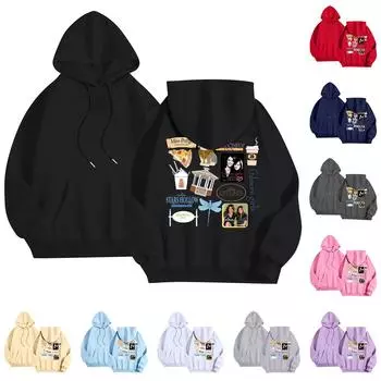 Женские толстовки с длинным рукавом, толстовки, одежда для подростков, повседневные свитера, модные повседневные универсальные повседневные толстовки, топы L