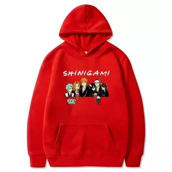 Женские толстовки с капюшоном Bleach Kurosaki Ichigo Friends Print Sweatshirts Women Neutral Sweatshirt Oversize Hoodie Coat Tracksuit S