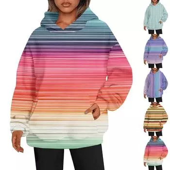 Женские толстовки с капюшоном большого размера с длинным рукавом с принтом, пуловеры, осенние наряды с карманом L кофейный