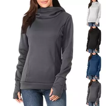 Женские толстовки с капюшоном и длинными рукавами для беременных и кормящих матерей XXL синий