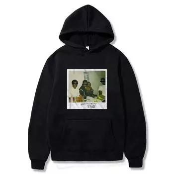 Женские толстовки с капюшоном Kendrick Lamar Good Kid Print Vintage Sweatshirts Женская мода Нейтральная толстовка Oversize Hoodie Coat Tracksuit S