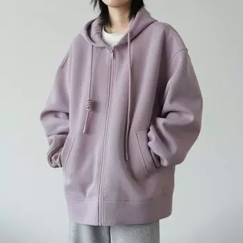 Женские толстовки с капюшоном, однотонные, свободные, повседневные, с капюшоном, женские топы, женское пальто, пальто средней длины, весна-осень XS чёрный