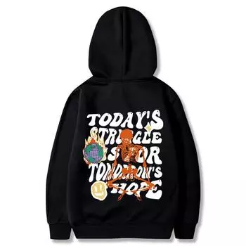 Женские толстовки с капюшоном Oversized Толстовка Y2k Berserk Kanye Hoody Одежда Толстовки с капюшоном с принтом S