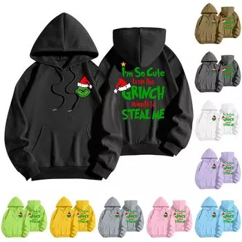 Женские толстовки с капюшоном, свободные толстовки с длинным рукавом, повседневные пуловеры, толстовки с капюшоном, топы XXXL зелёный