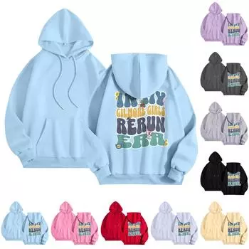 Женские толстовки с капюшоном, свободные толстовки с длинным рукавом, повседневные пуловеры, толстовки с капюшоном, топы M синий