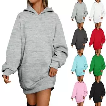 Женские толстовки с капюшоном, свободные толстовки с длинным рукавом, повседневные пуловеры, толстовки с капюшоном, топы L чёрный