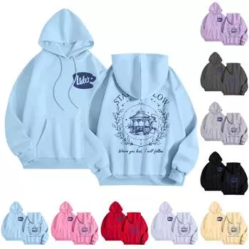 Женские толстовки с капюшоном, свободные толстовки с длинным рукавом, повседневные пуловеры, толстовки с капюшоном, топы XL чёрный