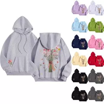 Женские толстовки с капюшоном, свободные толстовки с длинным рукавом, повседневные пуловеры, толстовки с капюшоном, топы XL светло-серый