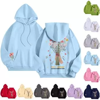 Женские толстовки с капюшоном, свободные толстовки с длинным рукавом, повседневные пуловеры, толстовки с капюшоном, топы L бежевый