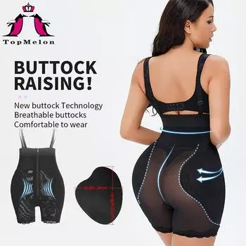 Женские тонкие брюки S-6XL с регулируемой бретелькой и плавающей промежностью из пенопласта, утолщенные брюки с искусственным задом на бедрах 6XL чёрный