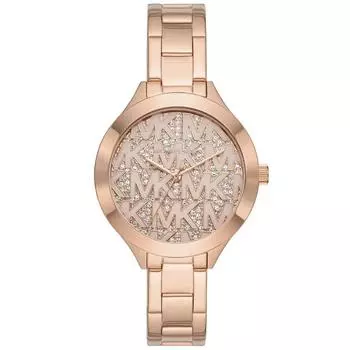 Женские тонкие часы Michael Kors Runway с циферблатом розового золота розовое золото