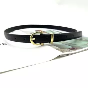 Женские тонкие модные регулируемые универсальные повседневные поясные ремни из синтетической кожи с пряжкой коричневый