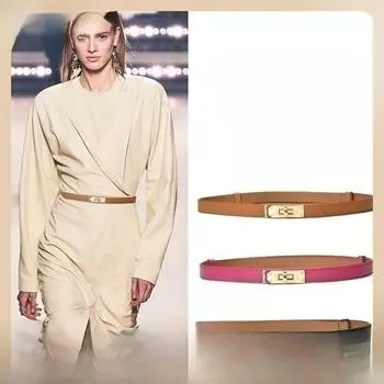 Женские тонкие ремни из натуральной кожи в стиле ретро : Корейские модные украшения на талию для украшения платья