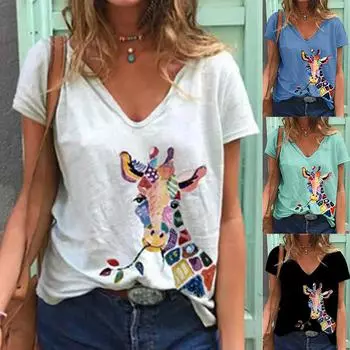 Женские топы больших размеров с коротким рукавом и 3D-принтом, футболка, блузка