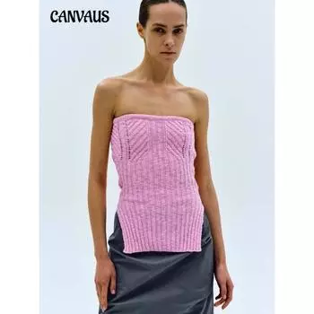 Женские топы-бюстье, летний новый темперамент, одно плечо, запах, сексуальный, с открытой спиной, разрез, трикотаж S абрикосовый