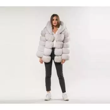 Женские топы, меховая шаль, пальто из искусственного лисьего волоса, женское пальто из искусственного лисьего волоса, новая тонкая короткая куртка из меха, женское пушистое пальто S белый