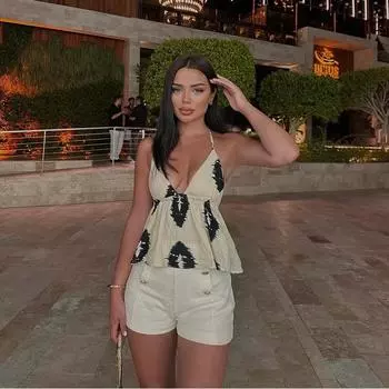 Женские топы на бретельках с v-образным вырезом и принтом, без рукавов, тонкие элегантные весенние жилеты, женские уличные праздничные жилеты, топ XS белый