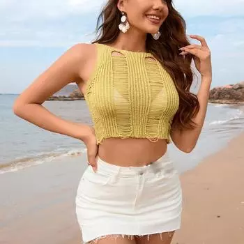 Женские топы, приталенные сексуальные камзолы с вырезом, однотонный жилет S белый