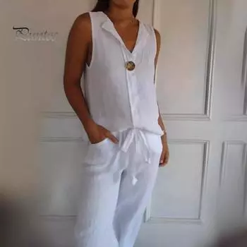 Женские топы-рубашки с v-образным вырезом без рукавов и пуговицами, свободный крой, пуловеры, однотонные повседневные топы на бретелях, уличная одежда M зелёный