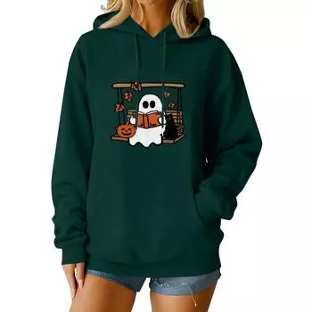 Женские топы с длинным рукавом, футболки с круглым вырезом, осенняя мода, повседневные деловые туники-блузки L армия зеленый