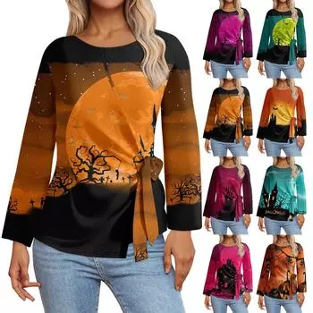 Женские топы с длинным рукавом Летние асимметричные футболки Приталенные повседневные топы Футболки Пуловеры Топы на Хэллоуин Футболки Летние топы Топы с коротким рукавом XXL зелёный