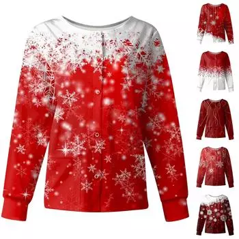 Женские топы с длинными рукавами и карманами, рабочий воротник-стойка, однобортный защитный комбинезон, куртка, рождественский топ M винный