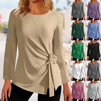 Женские топы с длинными рукавами. Летние асимметричные футболки. Облегающие повседневные топы. Футболки. Пуловеры. Футболки. Летние топы. Топы с короткими рукавами. L бежевый
