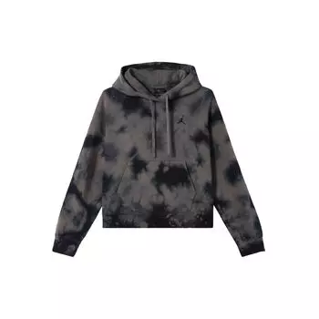 Женские топы с капюшоном на флисовой подкладке Jordan Heritage Tie-Dye оливково-серого цвета DM5239-040 XL