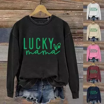 Женские топы с круглым вырезом, хлопковый женский повседневный модный пуловер с длинным рукавом и круглым вырезом L бежевый