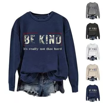 Женские топы с круглым вырезом, хлопковый женский повседневный модный пуловер с длинным рукавом и круглым вырезом XXL серый