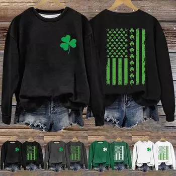 Женские топы с круглым вырезом, хлопковый женский повседневный модный пуловер с длинным рукавом и круглым вырезом L чёрный