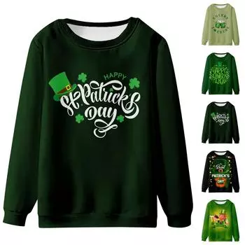 Женские топы с круглым вырезом, хлопковый женский повседневный модный пуловер с длинным рукавом и круглым вырезом L