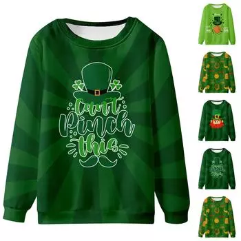 Женские топы с круглым вырезом, хлопковый женский повседневный модный пуловер с длинным рукавом и круглым вырезом L