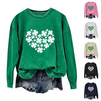 Женские топы с круглым вырезом, хлопковый женский повседневный модный пуловер с длинным рукавом и круглым вырезом XXXL чёрный