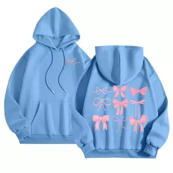 Женские топы с круглым вырезом и принтом из хлопка, повседневная мода, длинный рукав, пуловер, топ, блузка S синий