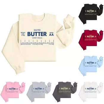 Женские топы с круглым вырезом и принтом из хлопка, повседневная мода, длинный рукав, пуловер, топ, блузка L чёрный