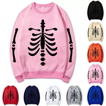 Женские топы с круглым вырезом и принтом из хлопка, повседневная мода, длинный рукав, пуловер, топ, блузка L оранжевый