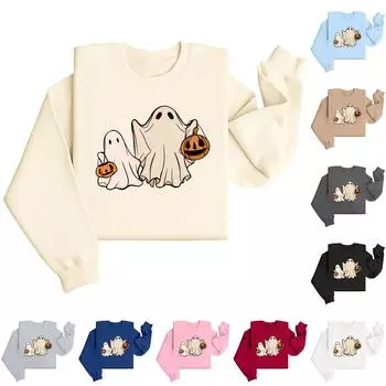 Женские топы с круглым вырезом и принтом из хлопка, повседневная мода, длинный рукав, пуловер, топ, блузка XXL красный