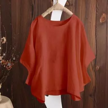 Женские топы с круглым вырезом и рукавами «летучая мышь», тонкая 3D резка, цветная летняя однотонная свободная футболка, уличная одежда 2XL