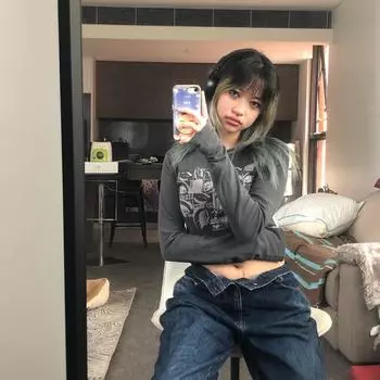 Женские топы с принтом глаз в стиле ретро, весенние футболки с графикой в стиле гранж, винтажная инди-эстетическая одежда, тонкий топ с длинными рукавами Cyber Y2k S чёрный